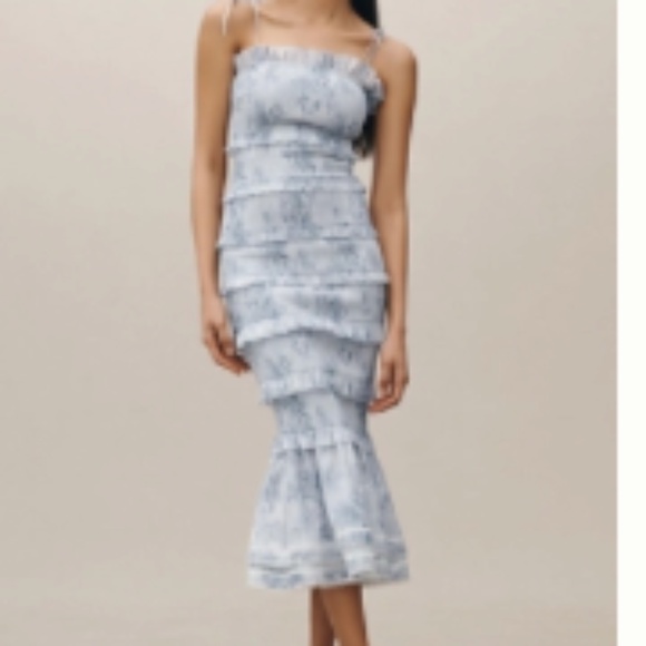 V Chapman Geranium Dress Light Blue 12 NWT - Picture 2 of 11